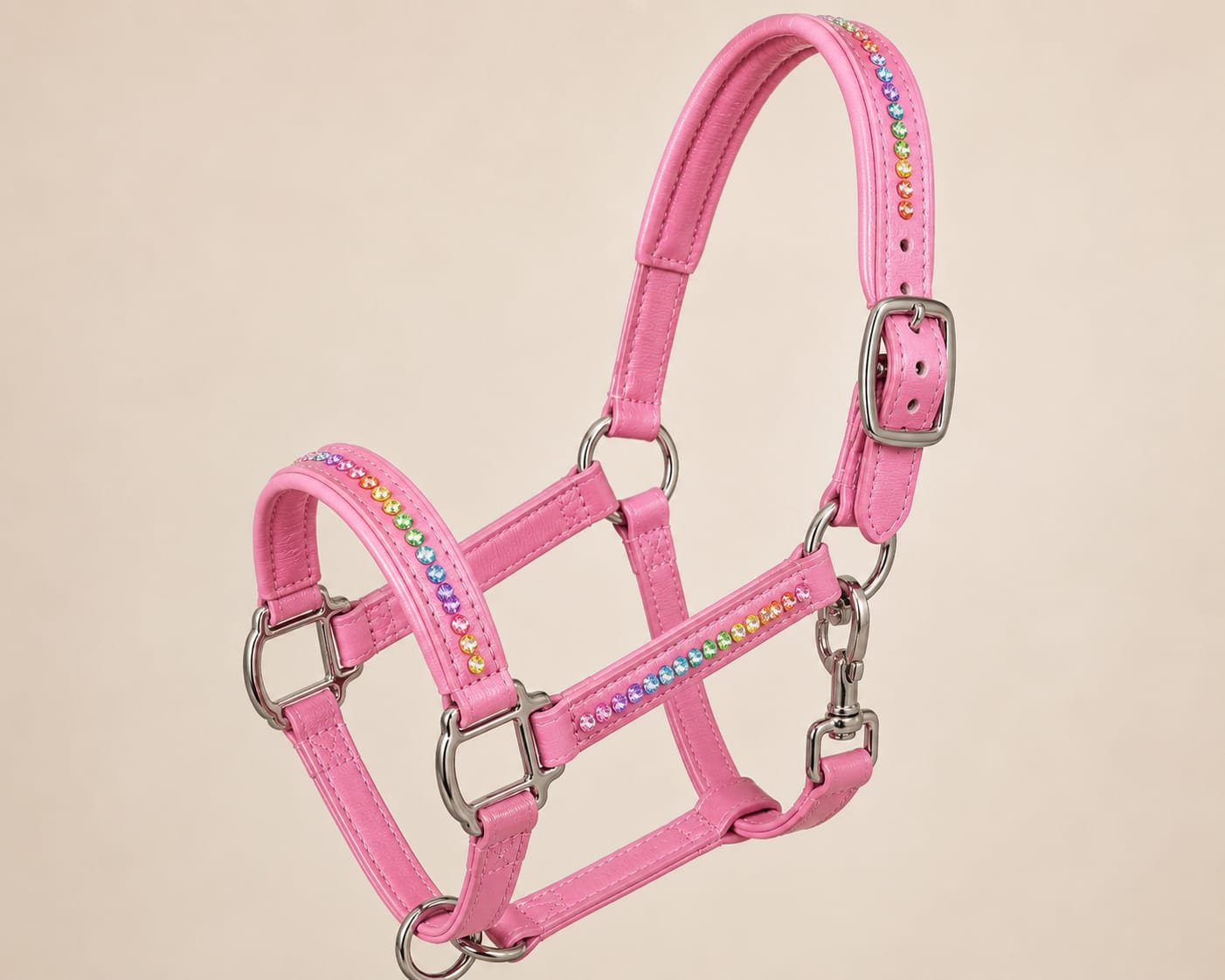 Leather Pink Halter